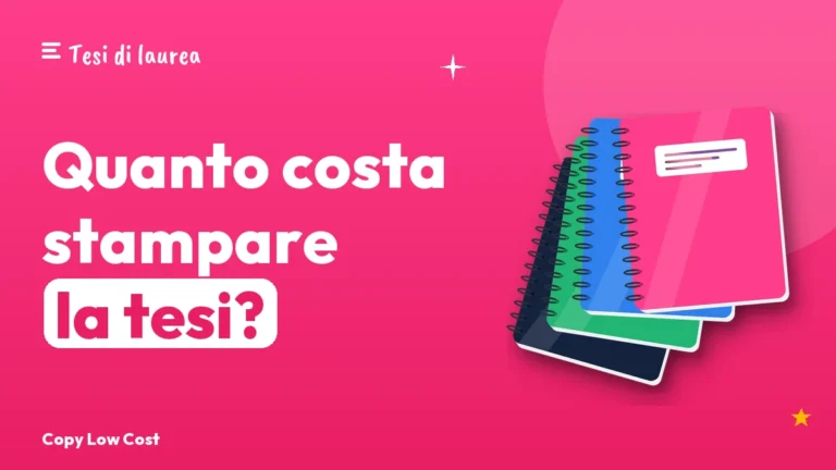 Quanto costa stampare la tesi: calcolo con esempi