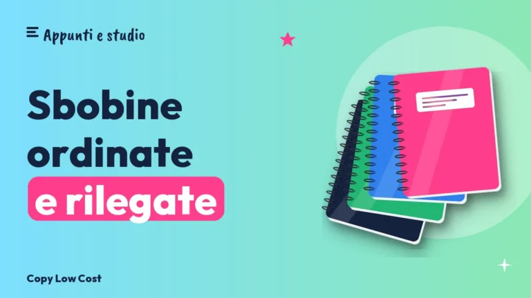 Stampare le sbobine: ordinarle e rilegarle bene