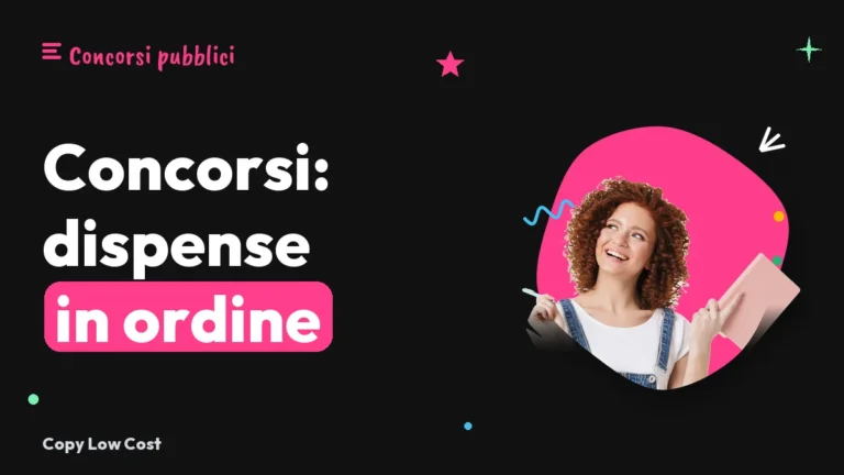Stampare le dispense per i concorsi pubblici