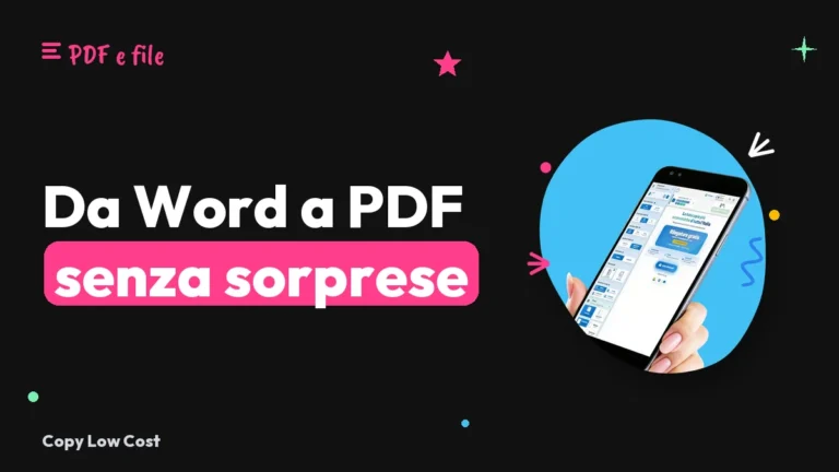Da Word a PDF senza che si sposti nulla